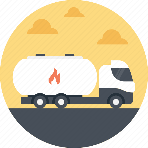 Delivery truck, gas truck, hazardous liquid, oil tanker, oil truck icon - Download on Iconfinder