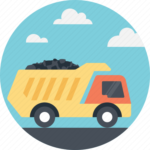 Cargo truck, coal delivery, coal transportation, delivery truck, transporting coal icon - Download on Iconfinder