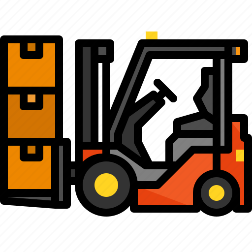 Forklift, industry, shipping, storage, transportation, vehicle icon - Download on Iconfinder