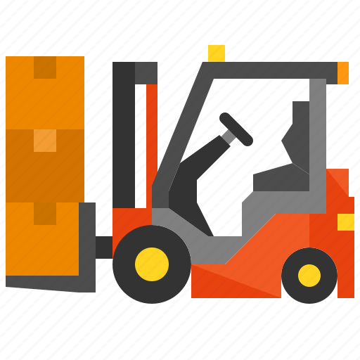 Forklift, industry, shipping, storage, transportation, vehicle icon - Download on Iconfinder