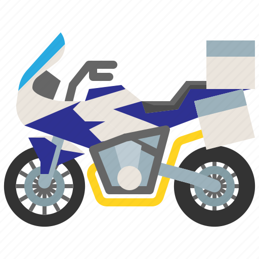 Adventure, motorcycle, touringbike, transport, vehicle icon - Download on Iconfinder