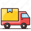 cargo, delivery, delivery van, shipment, shipping truck, van, vehicle 
