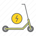 electric, scooter, charge, eco, transportation, vehicle, transport
