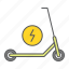 electric, scooter, charge, eco, transportation, vehicle, transport 