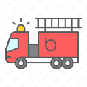 fire, engine, truck, transportation, vehicle, transport, firefighter