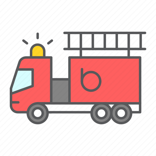 Fire, engine, truck, transportation, vehicle, transport, firefighter icon - Download on Iconfinder