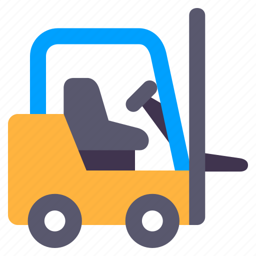 Forklift, lift, truck, transportation, car icon - Download on Iconfinder