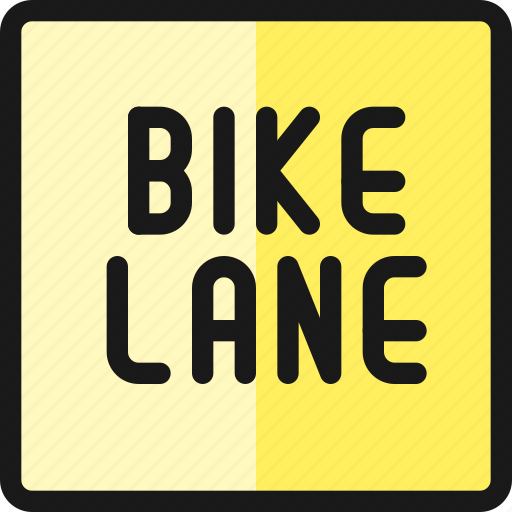 Road, sign, bike, lane icon - Download on Iconfinder