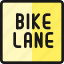 road, sign, bike, lane 