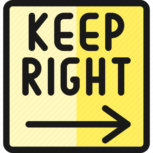 Road, sign, keep, right icon - Download on Iconfinder
