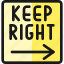 road, sign, keep, right 