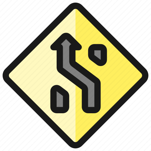 Lane, crossing, road, sign, left icon - Download on Iconfinder