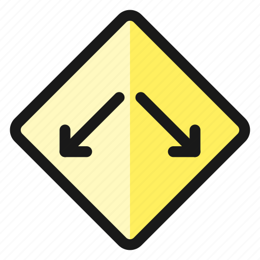 Sign, ways, look, road, both icon - Download on Iconfinder