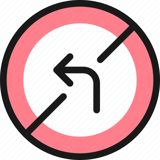 Road, sign, no, left, turn icon - Download on Iconfinder