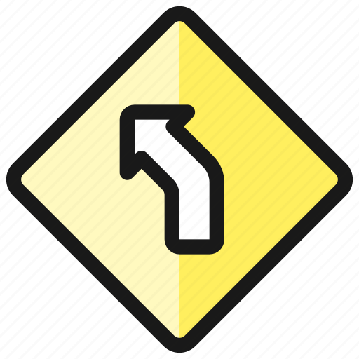 Road, sign, right, curve icon - Download on Iconfinder