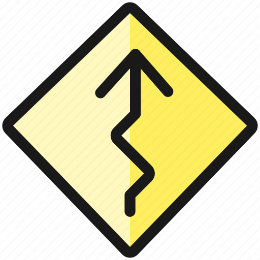 Road, sign, sharp, turn icon - Download on Iconfinder