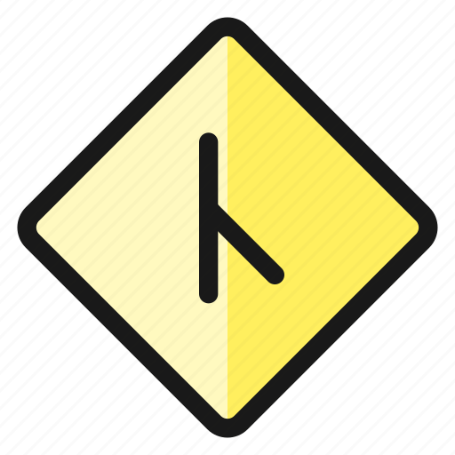 Sign, side, angle, right, road icon - Download on Iconfinder