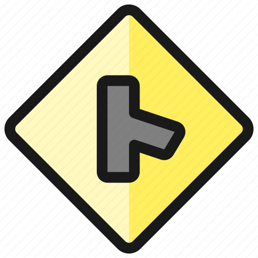 Road, sign, side, right icon - Download on Iconfinder