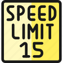 road, sign, speed, limit