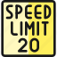 road, sign, speed, limit 