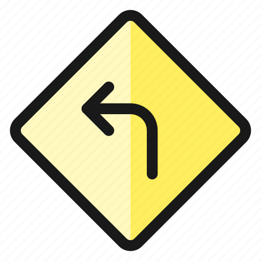 Turn, road, sign, left icon - Download on Iconfinder