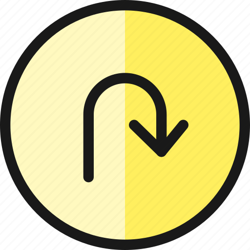 Road, sign, u, turn, right icon - Download on Iconfinder