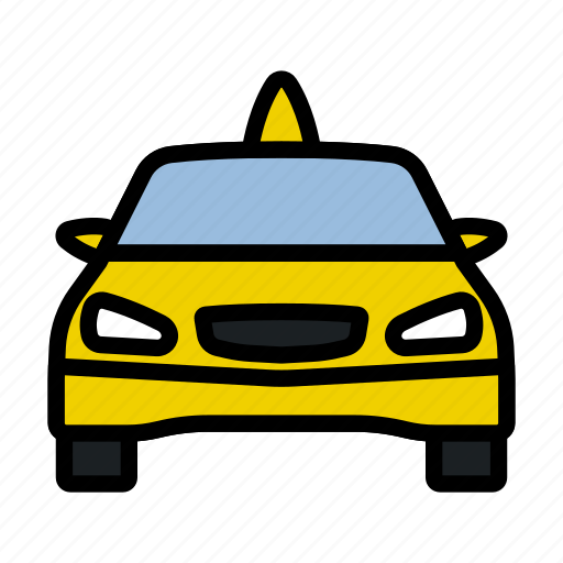 Taxi, car, transport, lineart, vehicle, transportation, urban icon - Download on Iconfinder