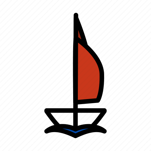 Yacht, sail, boat, sailing, sailboat, lineart, ship icon - Download on Iconfinder