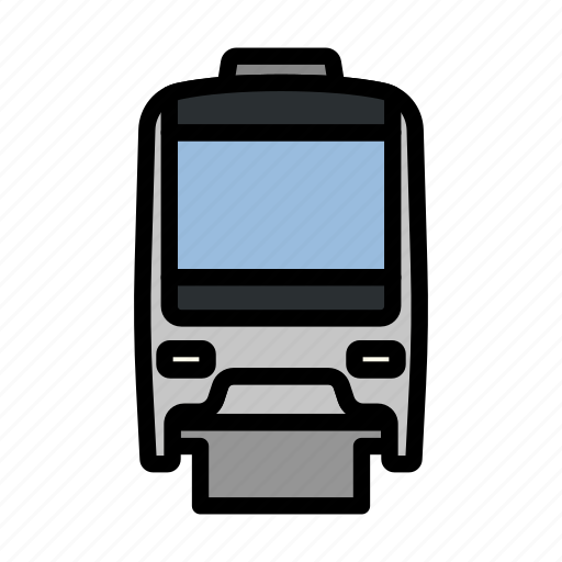 Monorail, train, rail, modern, transport, lineart, transportation icon - Download on Iconfinder