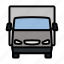 truck, delivery, van, car, vehicle, lineart, transportation 