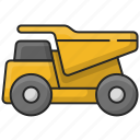 truck, sand, transport, transportation, vehicle, construction