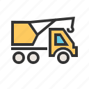 caterpillar, crane, dozer, loader, lorry, tractor, truck 