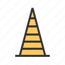 barrier, cone, equipment, object, obstacle, traffic cone, transportation 
