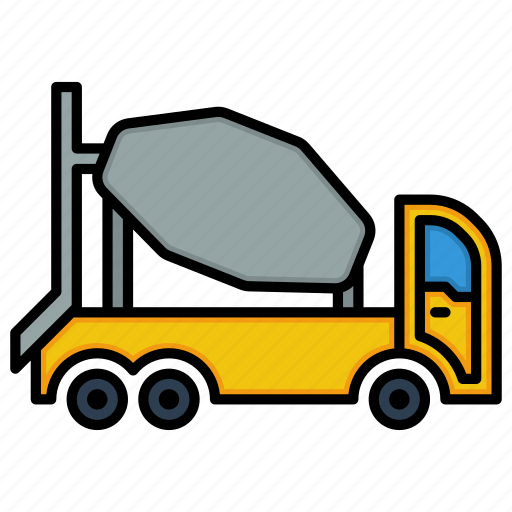 Cement truck, construction, transport, truck icon - Download on Iconfinder