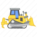 bulldozer, machinery, construction, heavy