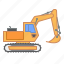 excavator, machinery, construction, heavy 