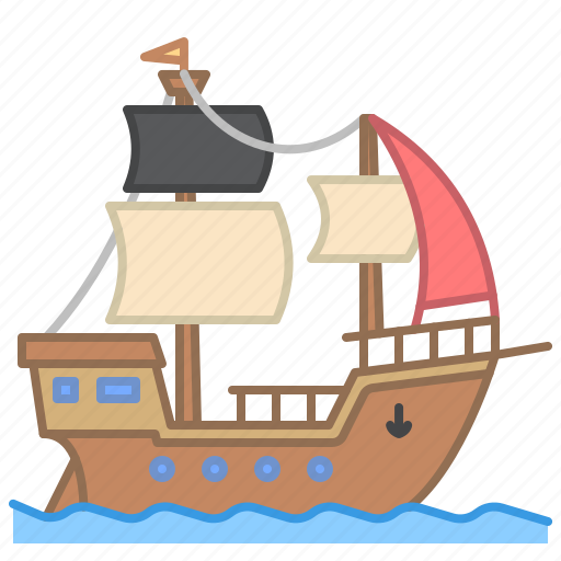 Pirate, ship, sail, galleon icon - Download on Iconfinder
