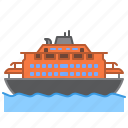 ship, boat, ferry, transport