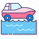 amphibious, car, transport, vehicle
