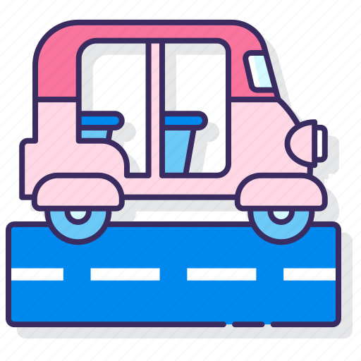 Auto, rickshaw, road, transport icon - Download on Iconfinder