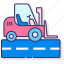 forklift, shipping, warehouse 
