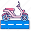 land, moped, motorcycle, transport 