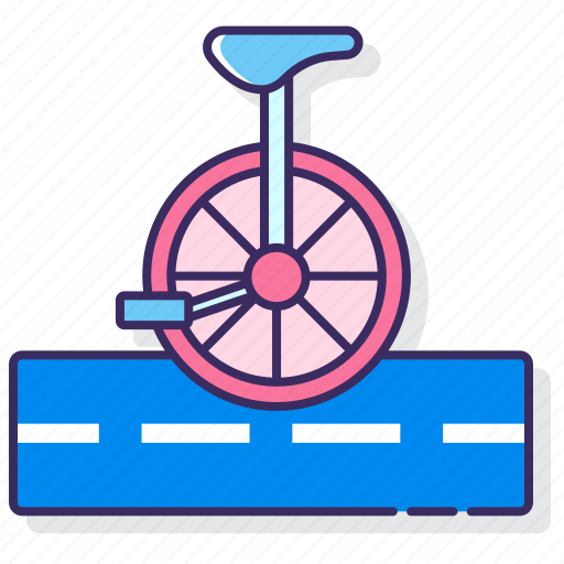 Cycle, cycling, road, unicycle icon - Download on Iconfinder