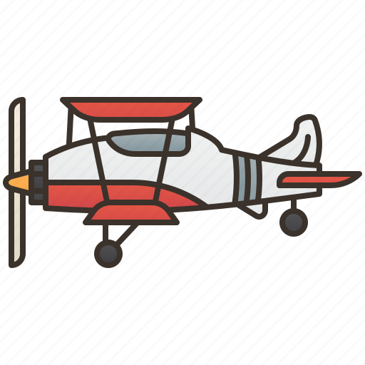 Aircraft, biplane, propeller, transport, vintage icon - Download on Iconfinder