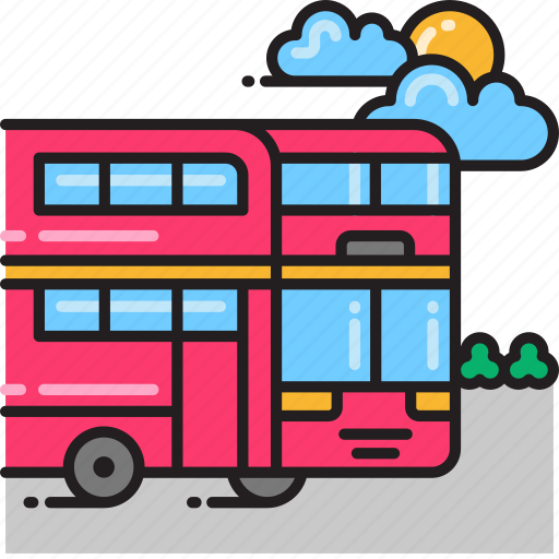 Bus, double decker, double decker bus, double storey bus icon - Download on Iconfinder