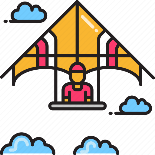 Glider, extreme sport, hang glider icon - Download on Iconfinder