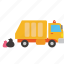 bus, car, garbage, moter, transport, truck, vehicle 
