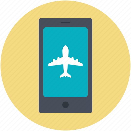 Airplane, flight booking, mobile screen, online transaction, travel booking icon - Download on Iconfinder