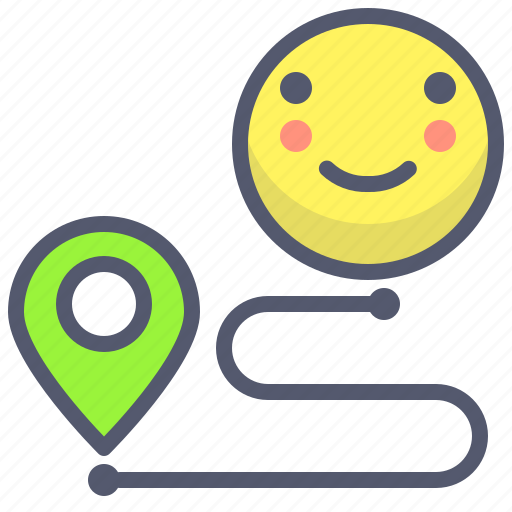 Arrow, distance, map, navigation, pin, trip icon - Download on Iconfinder