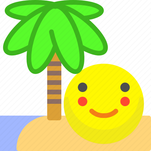 Beach, ocean, palm, sea, sun icon - Download on Iconfinder